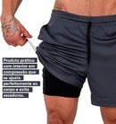 Short Masculino Dry-Fit Dupla Camada Premium(COMPRE 1 LEVE 2)