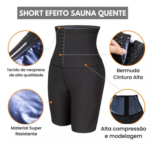Short Legging Efeito Sauna Atmos - ATMOSPHERE SHOP