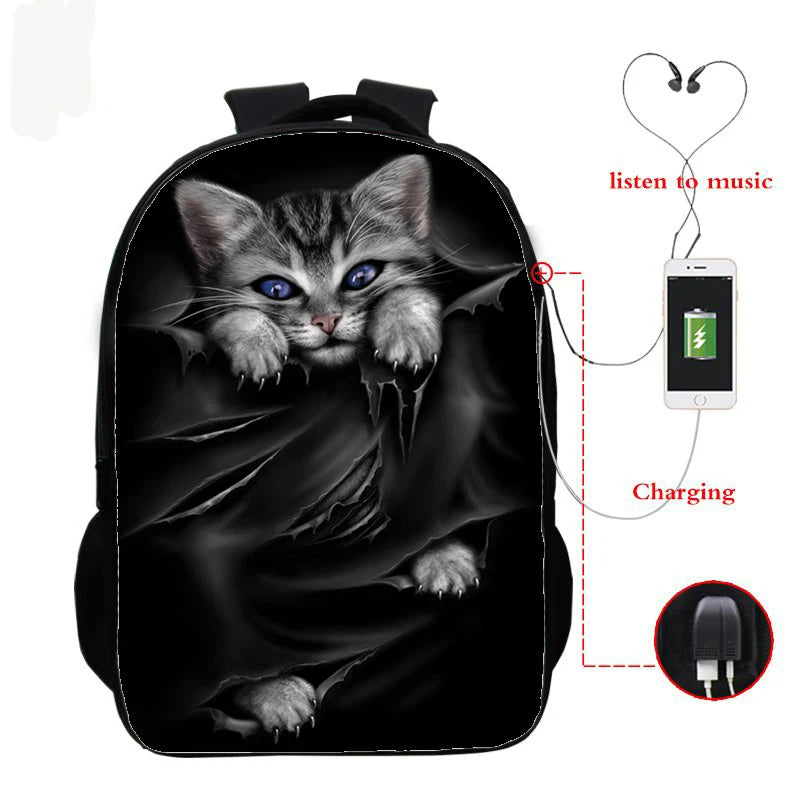 Mochila Infantil Gatinhos 3D - ATMOSPHERE SHOP