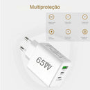 Carregador 65W Type C: Carregamento rápido e eficiente para todos os seus dispositivos - ATMOSPHERE SHOP