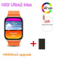 smartwatch HK9 Ultra 2 Max com tela de alta definição, exibindo notificações e interações inteligentes. Este smartwatch moderno oferece acesso fácil a chamadas, mensagens e monitoramento de saúde avançado, incluindo frequência cardíaca e atividade física. A integração com ChatGPT 2024 permite interações por voz e respostas instantâneas. Ideal para quem busca tecnologia wearable de ponta.