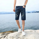 Bermuda Masculina Jeans Casual Slim Fit Original Azul - ATMOSPHERE SHOP