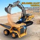 Escavadeira com Controle Remoto 2.4G Crawler Truck Bulldozer