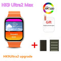 smartwatch HK9 Ultra 2 Max com tela de alta definição, exibindo notificações e interações inteligentes. Este smartwatch moderno oferece acesso fácil a chamadas, mensagens e monitoramento de saúde avançado, incluindo frequência cardíaca e atividade física. A integração com ChatGPT 2024 permite interações por voz e respostas instantâneas. Ideal para quem busca tecnologia wearable de ponta.