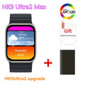 smartwatch HK9 Ultra 2 Max com tela de alta definição, exibindo notificações e interações inteligentes. Este smartwatch moderno oferece acesso fácil a chamadas, mensagens e monitoramento de saúde avançado, incluindo frequência cardíaca e atividade física. A integração com ChatGPT 2024 permite interações por voz e respostas instantâneas. Ideal para quem busca tecnologia wearable de ponta.