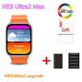 smartwatch HK9 Ultra 2 Max com tela de alta definição, exibindo notificações e interações inteligentes. Este smartwatch moderno oferece acesso fácil a chamadas, mensagens e monitoramento de saúde avançado, incluindo frequência cardíaca e atividade física. A integração com ChatGPT 2024 permite interações por voz e respostas instantâneas. Ideal para quem busca tecnologia wearable de ponta.