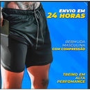 Short Masculino Dry-Fit Dupla Camada Premium(COMPRE 1 LEVE 2)