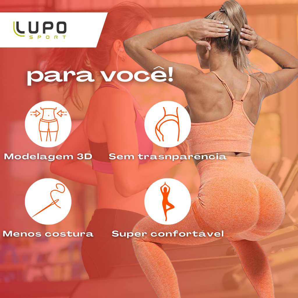 Kit 3 Calças Legging Lupo Feminina Sport Fitness Academia
