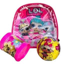 Mochila Infantil Escolar LOL com Copo e bola Surpresa - ATMOSFHERE SHOP