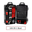 Jogo Chaves Fenda De Precisão 135 Em 1 Kit Ferramentas(Vermelho/Preto) - ATMOSPHERE SHOP