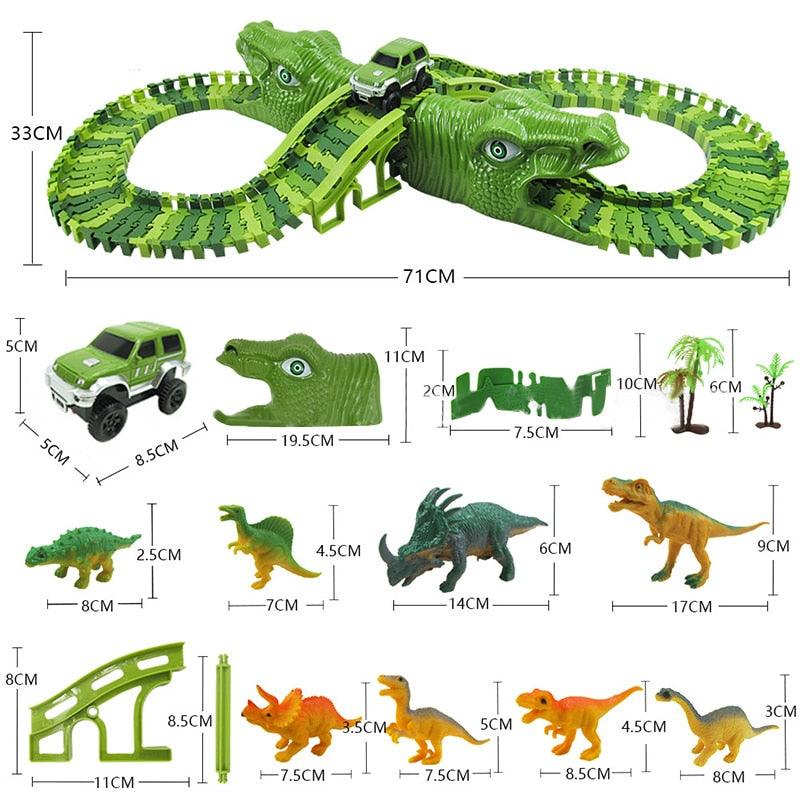 Parque dos Dinossauros Pista de Brinquedo 153 Peças - Atmos - ATMOSPHERE SHOP